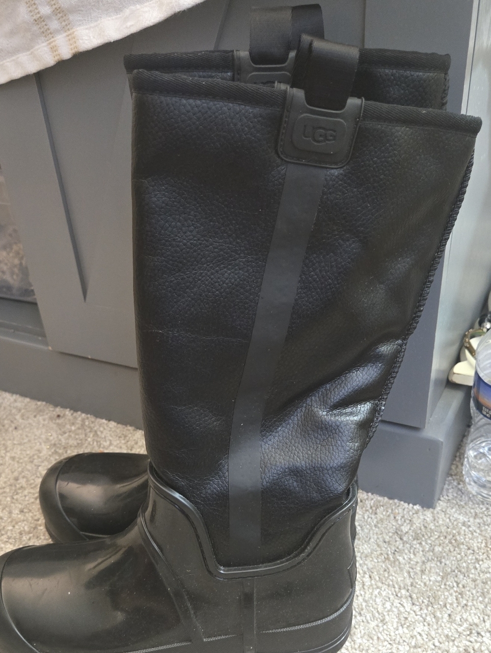 UGG Men’s Black Tall Waterproof Rain Boots